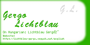 gergo lichtblau business card